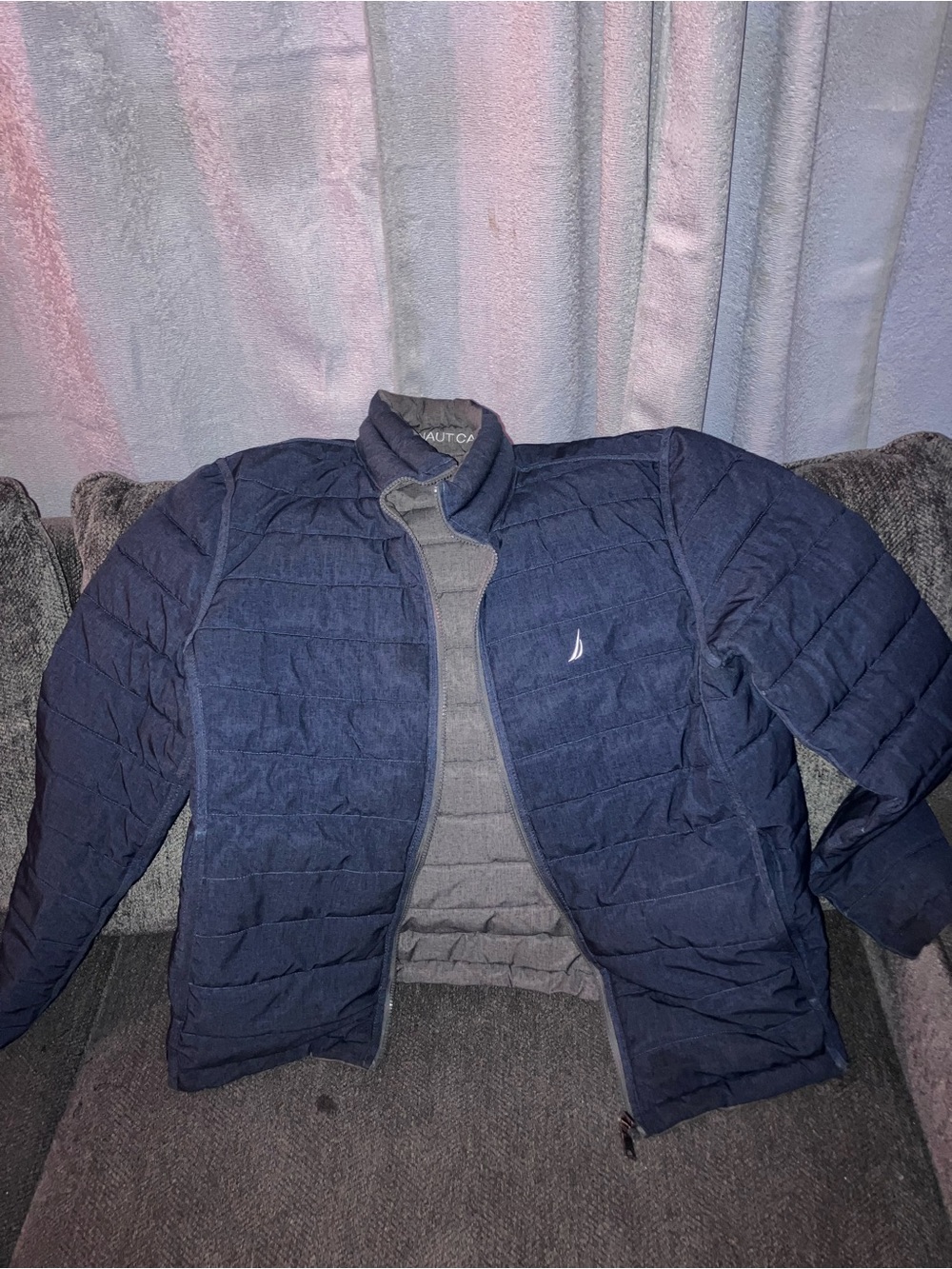 Nautica Men’s Quilted Navy Puffer Jacket